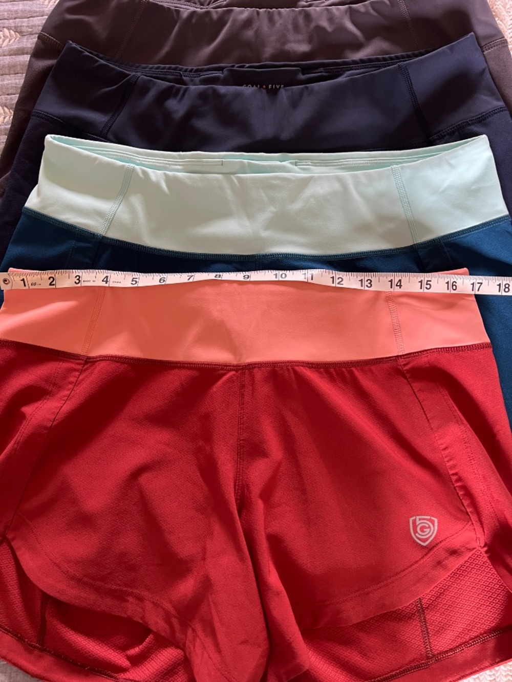 Lot of 4 Goal Five Performance Shorts - Women's L - Navy, Gray, Rust, Blue - Picture 4 of 8